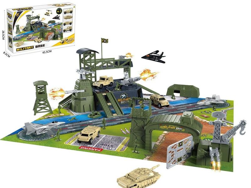 Ігровий набір "Військова база" з ігровим полем, машинками. P881-A, HC227718