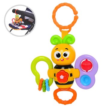 Limo Toy HB 0043 - Брязкальце Підвіска на коляску малюка Бджілка ЖуЖу, пластик, звук, світло