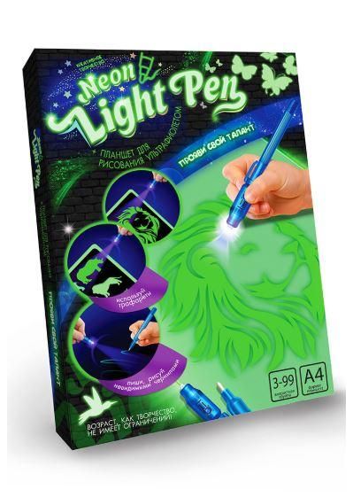 Чарівна дошка для малювання Малюємо світлом розмір А4 Малюй світлом Neon Light Pen NLP-01 746363903 фото