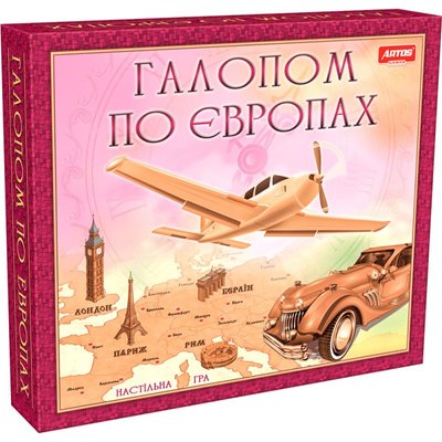 Artos 20840 - Настільна розвивальна та навчальна гра Галопом у Європі для всієї родини, Україна