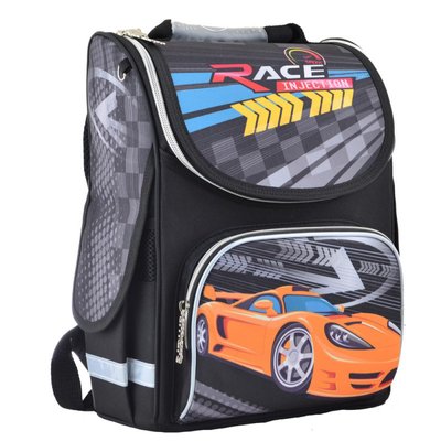 Ранець (рюкзак) — каркасний шкільний для хлопчика — чорна Машина, PG-11 Race injection, Smart 554559 554559