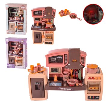 SY-2088 - Кухня для Ляльки, меблі для будиночку барбі, холодильник, плита, посуд, світлові ефекти