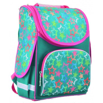 1 Вересня 554474 - Ранець (рюкзак) — каркасний шкільний для дівчинки бірюза — Зірки, PG-11 Stars, Smart 554474