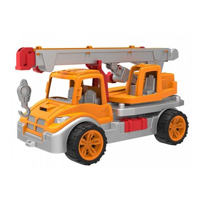 Іграшка - машинка для ігор у пісочниці - Автокран помаранчового кольору 571954304 фото товару