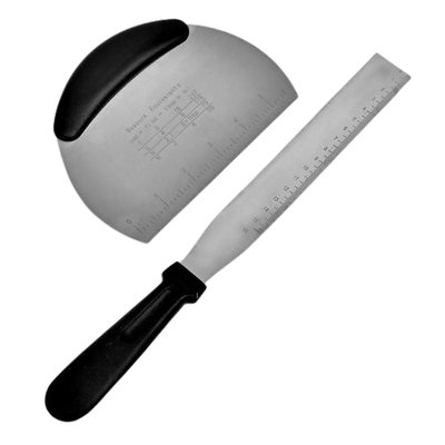 Набор Штапель - нож и лопатка длинная кондитеская для теста с линейкой для измерения R90186