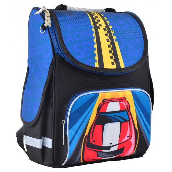 554545 - Ранець (рюкзак) — каркасний шкільний для хлопчика — Машина чорно-синя, PG-11 Car, Smart 55454
