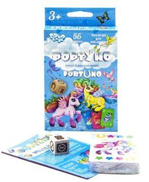 Danko Toys UF-04-01U - Дитяча настільна карткова гра для дівчат Фортуно Поні єдинороги Cute Unicorns від 3 років