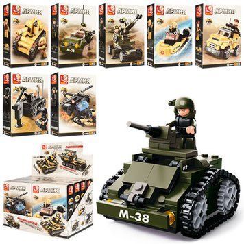 Sluban M38-B0587 - Конструктор военный Армия - набор фигурки солдатики и военная техника - 8 коробок