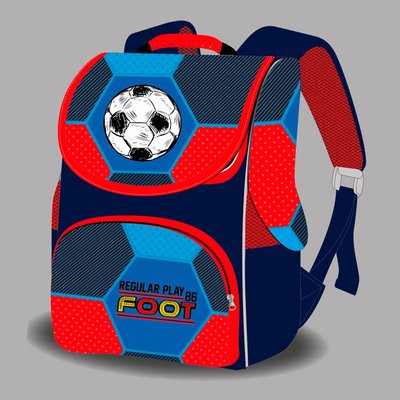Space 988796 - Ранец (рюкзак) - короб ортопедический для мальчика - Футбол - мяч, Space 988796