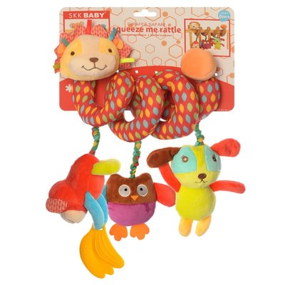 Підвіска - спіраль Лев для малюків на коляску, ліжечко, іграшки плюш, прорізувач, SKK-019 SKK-019