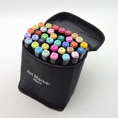 Набір двосторонніх маркерів, 36 кольорів, в чохлі, ST00876 1037794263 фото товару