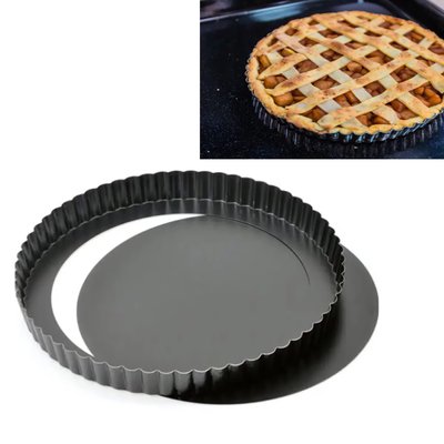 Форма для випічки кругла Шарлотка зі знімним дном, для пирогів, десертів, знімається дно 72545261 фото товару