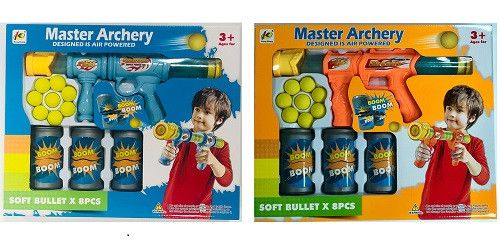 931 - Дитяча зброя — бластер — автомат, мішень, м'які кулі — поролонові кульки, набір із мішенню, 931