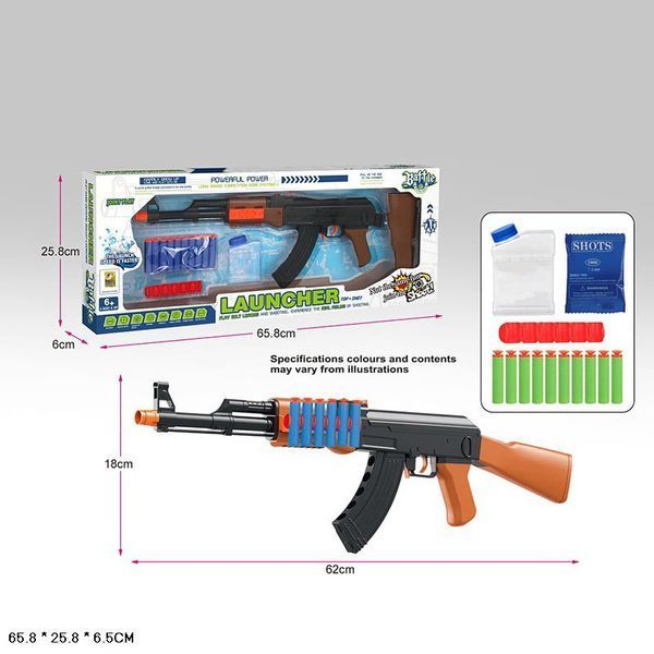 MiC 502-33 - Детский автомат-игрушка в стиле АК-47, стреляющий гелевыми пульками или поролоновыми
