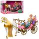 Подарочный набор Кукла с каретой и лошадью розовая ходит, 252A 252A фото 1