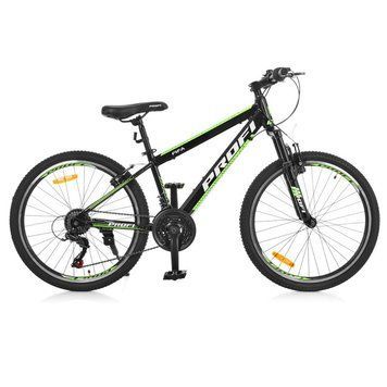 Profi G24FIFA A24.2 - Двухколесный велосипед PROFI 24 дюймов SHIMANO, черно-салатвый, G24FIFA A24.2