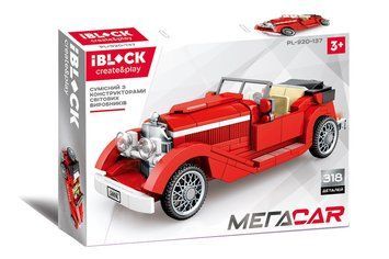 IBLOCK PL-920-137 - Конструктор машина Техник&nbsp;- Ретро автомобиль красный на 318 деталей