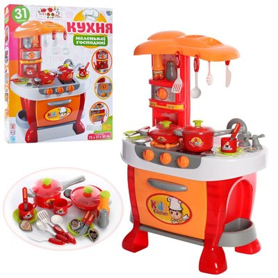 008-801A - Детская кухня с духовкой, посудой аксессуарами, световыми и звуковыми эффектами