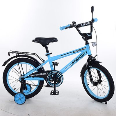 T1674 - Детский двухколесный велосипед PROFI 16 дюймов для мальчика Forward голубой, T1674