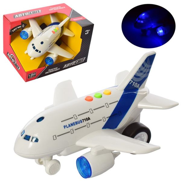 2156, 2155 - Іграшка Літак модель 20 см інерційний, звук, світло