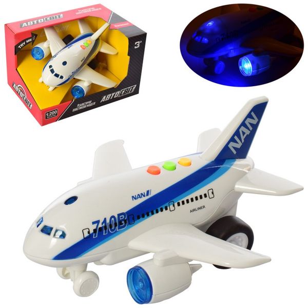 2156, 2155 - Іграшка Літак модель 20 см інерційний, звук, світло