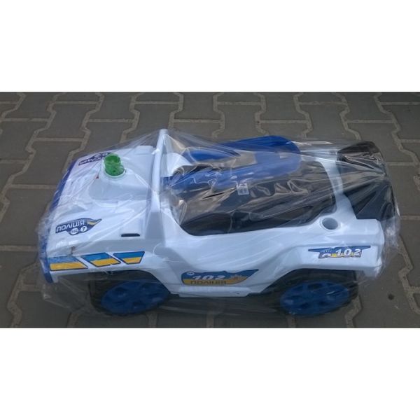 Машинка для катания Ориончик (белый), с надписью - "Полиция", произведено в Украине 419