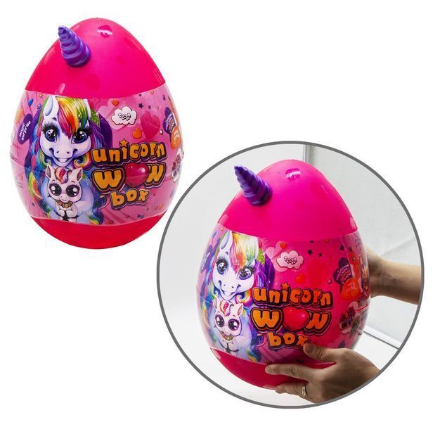 Danko Toys UWB-01-01U - Яйцо сюрприз Огромное для девочки Единорог, набор для творчества Unicorn WOW Box