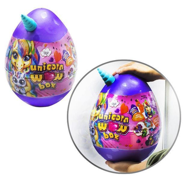 Danko Toys UWB-01-01U - Яйцо сюрприз Огромное для девочки Единорог, набор для творчества Unicorn WOW Box