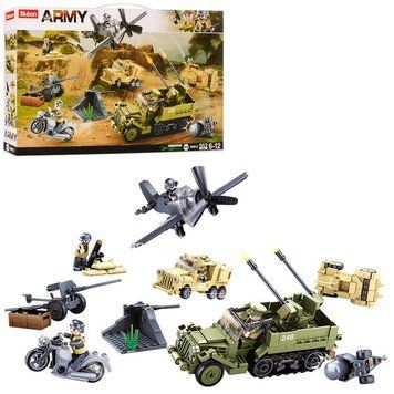 Sluban M38-B0812 - Конструктор военная серия Армия - Военные машины Зона сражений, 552 деталей