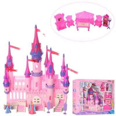 Замок для ляльок принцеси 8011 з героями, меблі, фігурки 8011