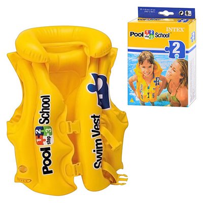 Жилет дитячий для плавання 3-6 років, надувний жилет безпеки інтекс intex, 58660 58660