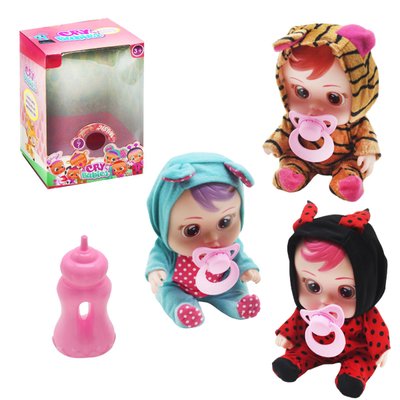 Лялька Cry Babies, - пупс, маленький бебі борн, в костюмчику, мікс видів, зі звуком, KQ086 KQ086