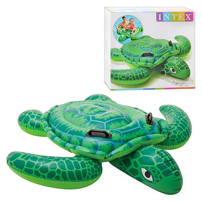 Intex 57524 - Дитячий надувний пліт Intex Черепаха, розмір 150х127 см, 57524