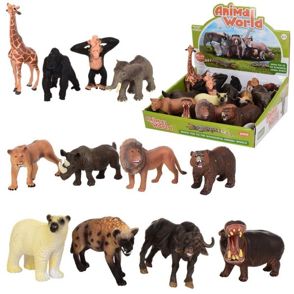 TBS021 - Дитячий набір "Світ диких тварин", подарунковий набір реалістичних якісних фігурок дикі тварини 12 штук