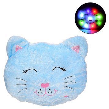 BL0909 - Мягкая игрушка - подушка Котик со светом&nbsp;35&nbsp;см, микс цветов кот светится, 0909