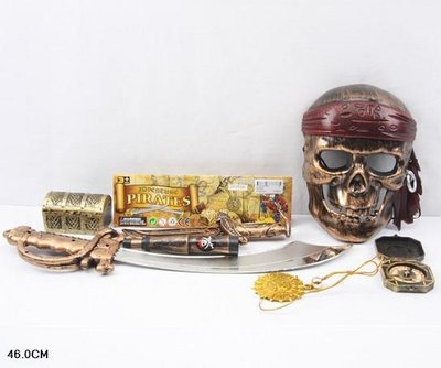 Піратський набір - дитячий ігровий набір пірата зі зброєю, маска, меч, аксесуари. ZP3554