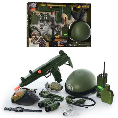 33570 BL - Детский игровой набор Набор военный (Пехотинец), бинокль, автомат, каска, рация и т.п.