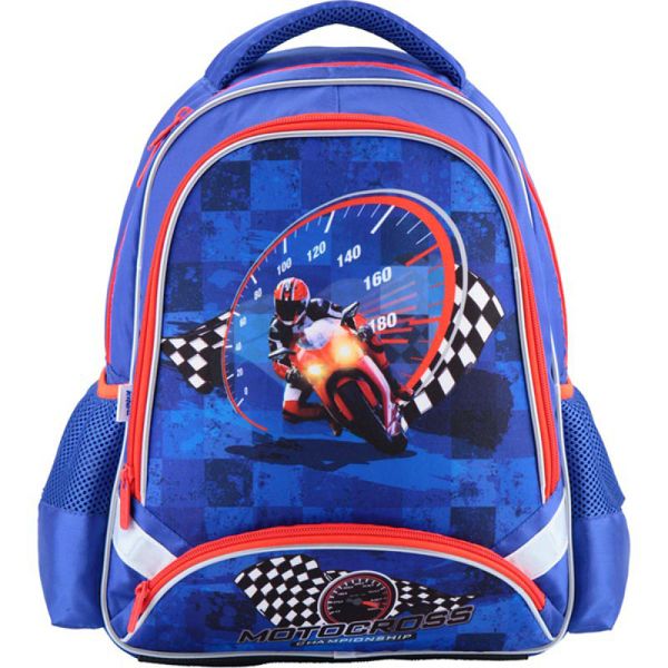 K18-517S - Ранець (рюкзак) шкільний для хлопчика - Мотоцикл (мотоцикліст), 517 Motocross K18-517S Kite