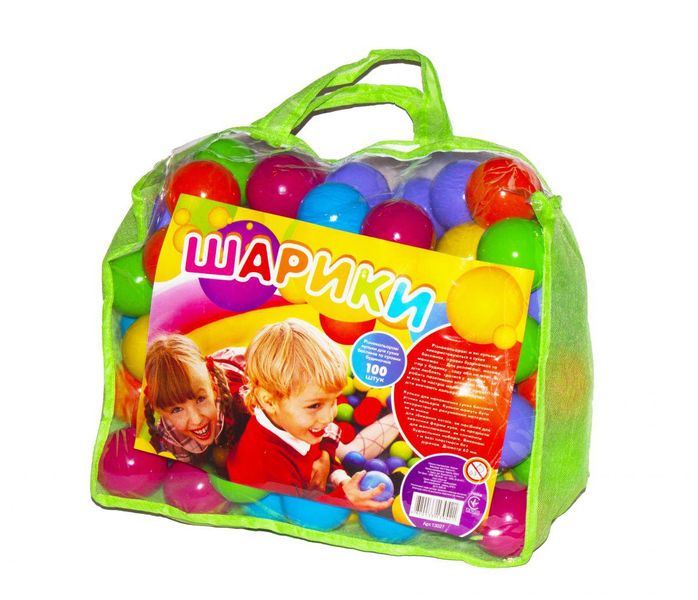 Кульки ( Кульки) ігрові для наметів, сухих басейнів на 60 мм 100 штук в сумці 680960544 фото товару