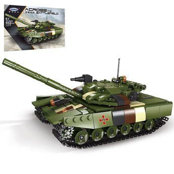 ХВ06805 - Конструктор танк с символикой ЗСУ - 502 элемента