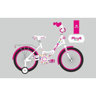 Profi Y2025 - Дитячий двоколісний велосипед для дівчинки PROFI 20 дюймів (рожевий), біло-малиновий), Bloom Y2025