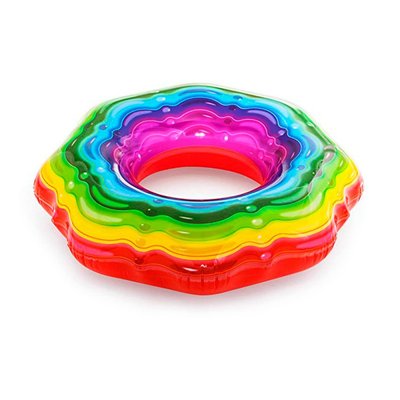 Надувной круг с яркими цветами, диаметр 114 см 36163