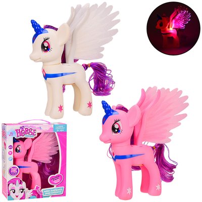MJN788 - Фигурка Литл Пони единорог (my Little Pony) принцесса с крыльями белая или розовая, музыка, свет, 2 вида.