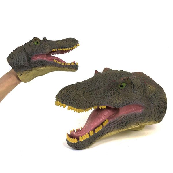 X309 - Гумова реалістична голова динозавра, одягається на руку, спінозавр, X309