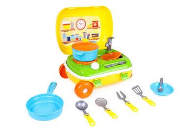 Технок 6078 - Детская кухня в чемодане , плита, посуда, Украина Технок 6078