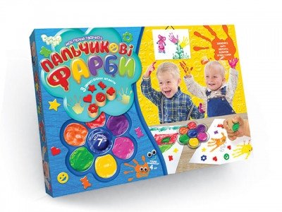 Danko Toys PK-01-02 - Пальчиковые краски 7 цветов (укр. язык) произ. Украина