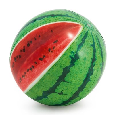 Intex 58075, 58071 - Надувной мяч Intex диаметром 107 см "Арбуз", мяч для воды, пляжный надувной мяч