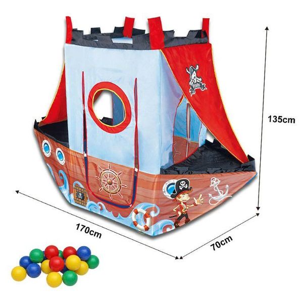 HC237129 - Намет дитячий ігровий у формі піратського корабля з кульками, HC237129