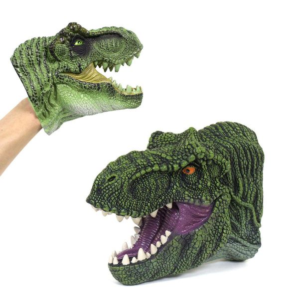 X311 - Гумова реалістична голова динозавра, одягається на руку, тиранозавр, X311