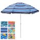 Пляжний парасольку блакитний з системою антиветер, 2 м в діаметрі, MH-2060 MH-2060 фото 1